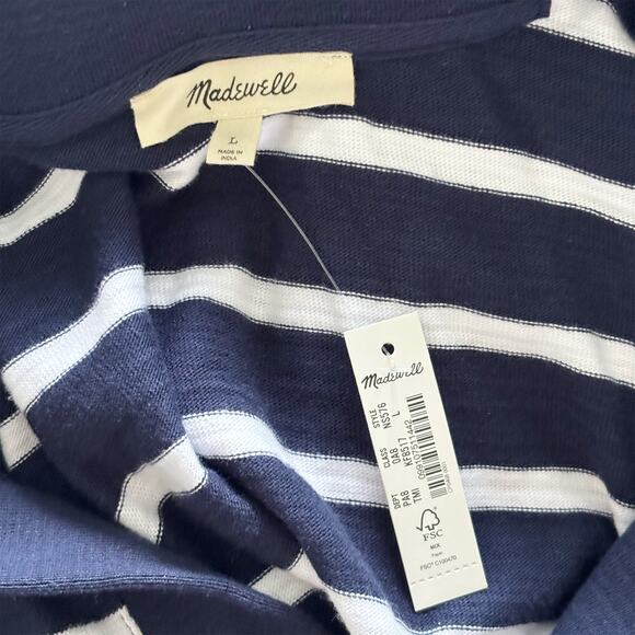 NWT Madewell Rugby Polo Tee, Size Large - Picture 9 of 10